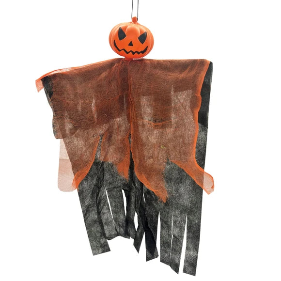 24" x 16" Hanging Halloween Pumpkin Ghost Decoration (Clearance)