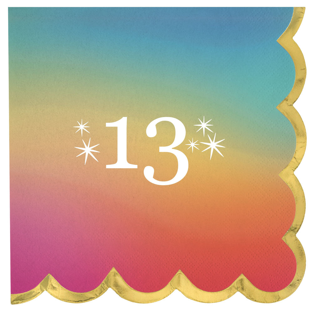 Age Thirteen Digital Dream Beverage Napkins 16ct