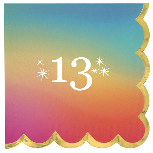 Age Thirteen Digital Dream Beverage Napkins 16ct