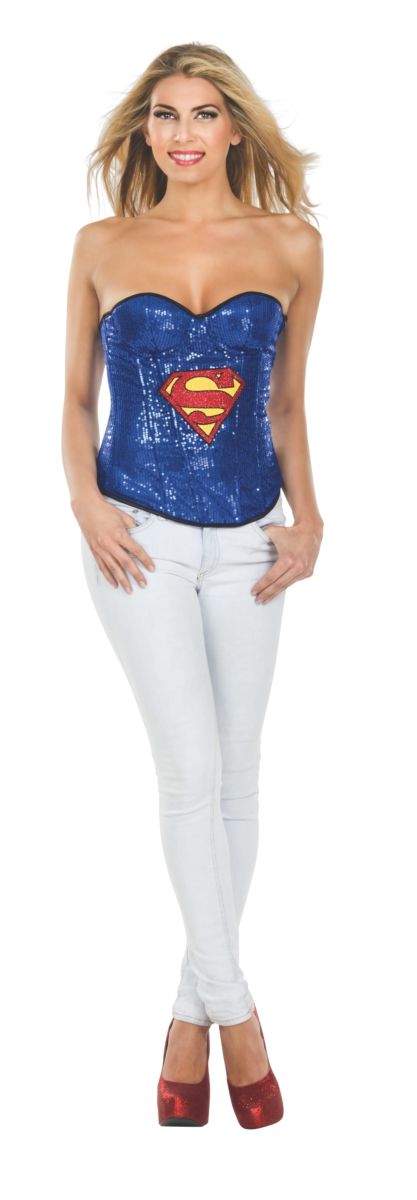 Adult Supergirl Sequin Corset