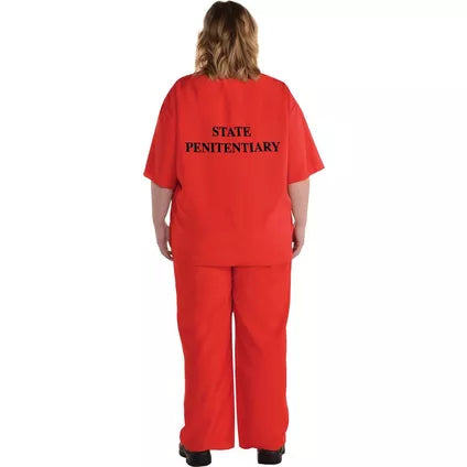 Adult Orange Prisoner Plus Size Costume XXXL 54-56