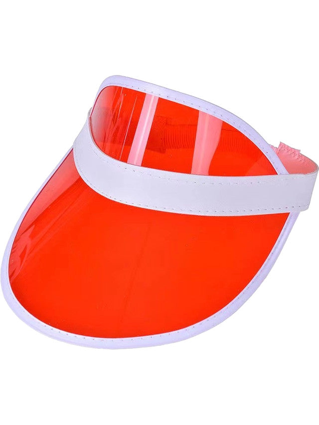 Orange visor with white rim on a white background