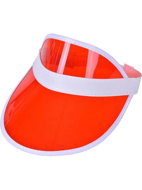 Orange visor with white rim on a white background