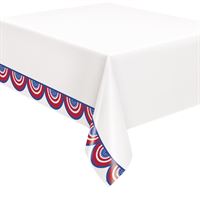 American Flag Patriotic Paper Table Cover  54