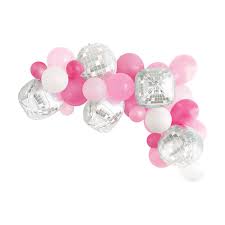 Assorted Pink & Clear Iridescent Sphere Latex Balloon Garland Kit
