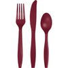 Assorted Plastic Cutlery 24ct | Burgundy