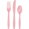 Assorted Plastic Cutlery 24ct | Classic Pink