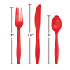 Assorted Plastic Cutlery 24ct | Classic Red