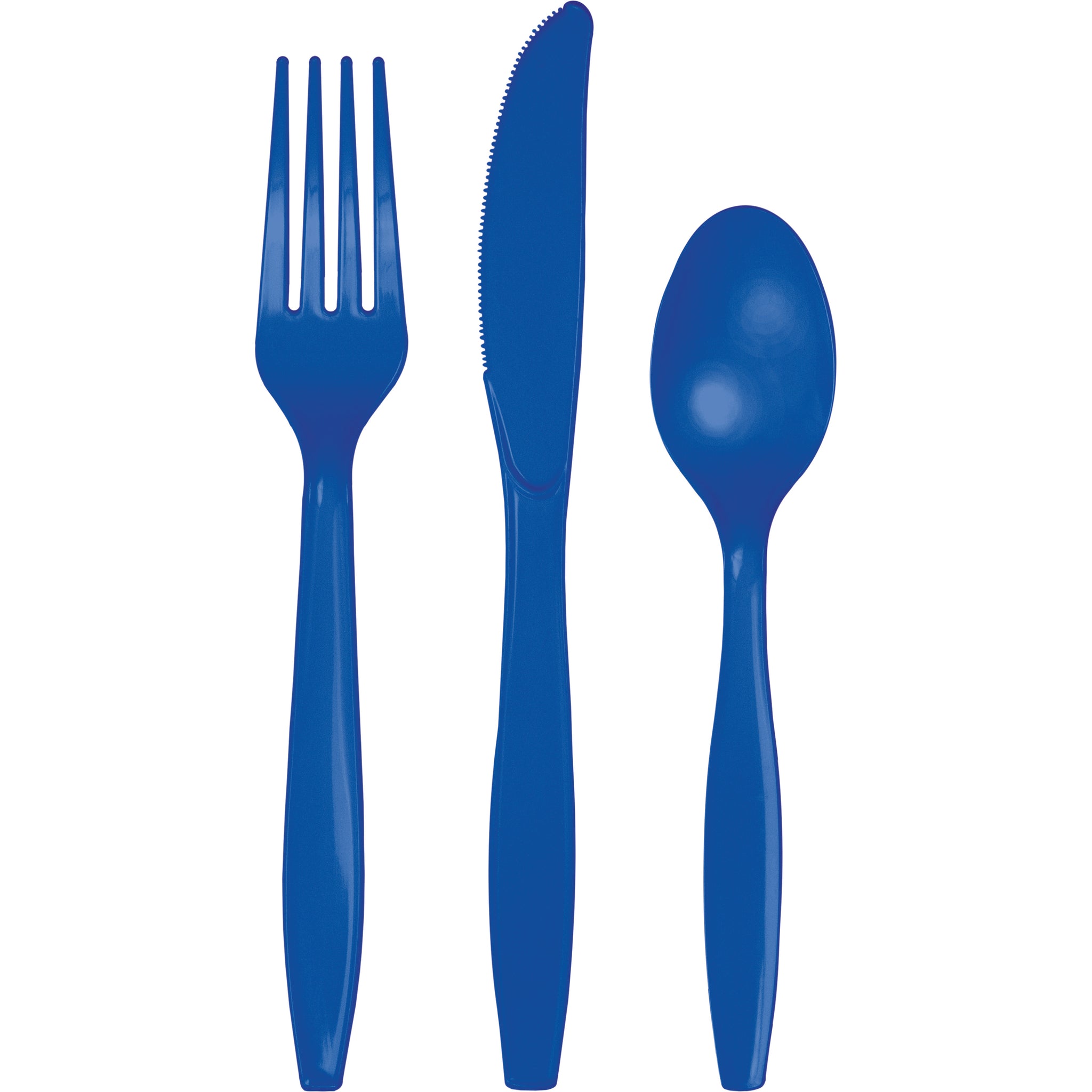 Assorted Plastic Cutlery 24ct | Cobalt Blue