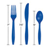 Assorted Plastic Cutlery 24ct | Cobalt Blue