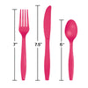 Assorted Plastic Cutlery 24ct | Hot Magenta