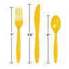 Assorted Plastic Cutlery 24ct | School Bus Yellow