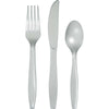 Assorted Plastic Cutlery 24ct | Shimmering Silver