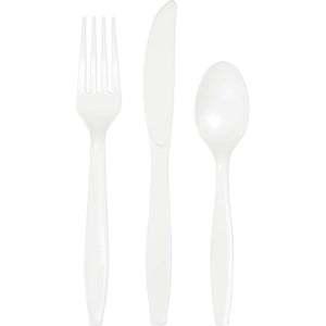 Assorted Plastic Cutlery 24ct | White