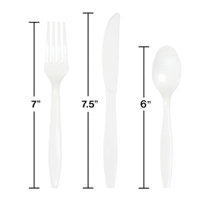 Assorted Plastic Cutlery 24ct | White