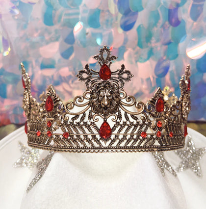 Metal King Crown with Jewels