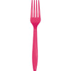 Hot Magenta Pink Forks 24ct | Solids