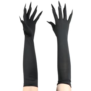 BLACK GLOVES WITH NAILS