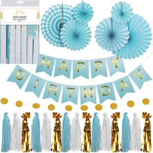 BLUE BIRTHDAY GARLAND KIT