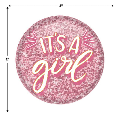 It's A Girl Button