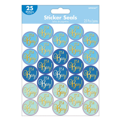 Baby Shower Sticker Seals - Boy
