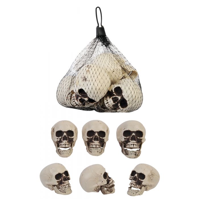 Bag of 6 Skulls (2.5")