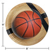 Basketball 9in Paper Plates 8ct