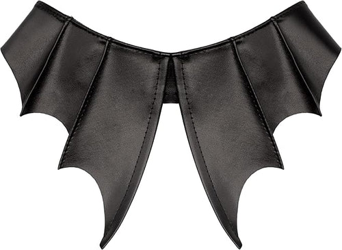 Black bat-shaped collar on a white background