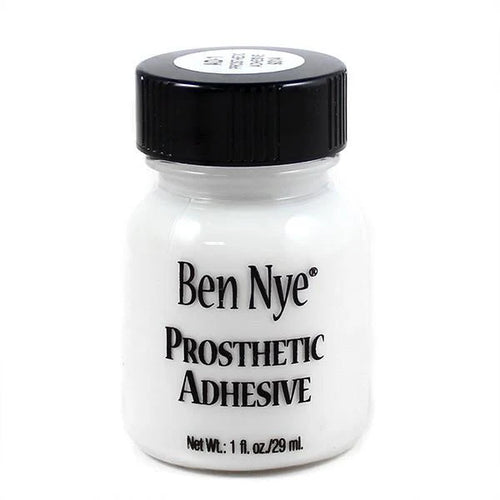Ben Nye prosthetic adhesive jar with black lid on a white background