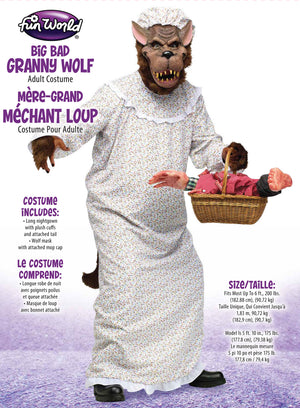 Big Bad Granny Wolf - Adult Costume