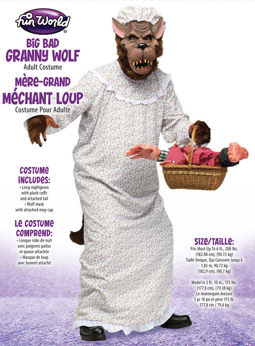 Big Bad Granny Wolf - Adult Costume