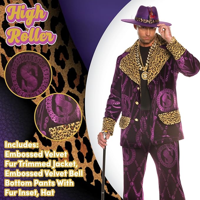 Big Playa Purple Pimp Costume