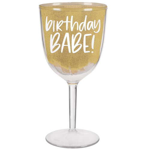 Birthday Babe Wine Glass