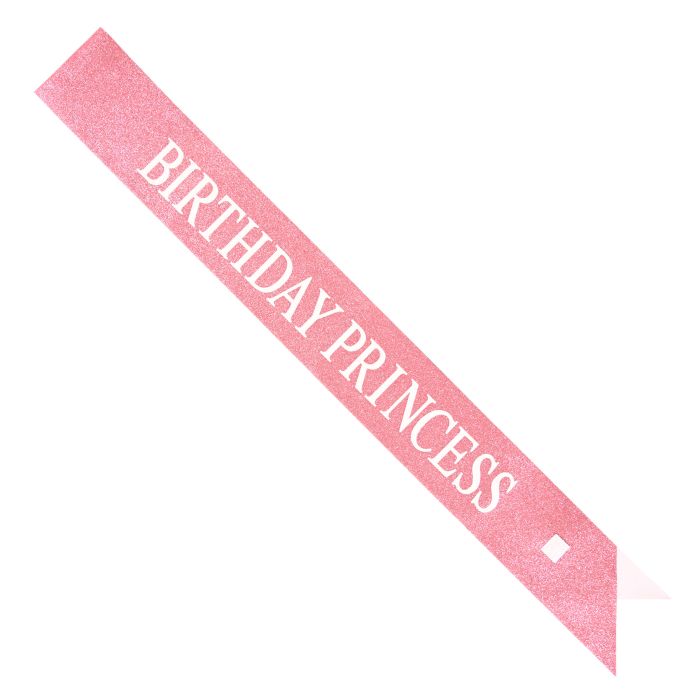 Birthday Princess Headband & Sash Set | Pink