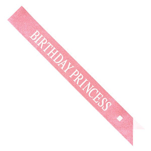 Birthday Princess Headband & Sash Set | Pink