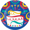 Birthday Swirls 7in Paper Plate 8ct