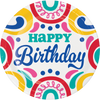 Birthday Swirls 9in Paper Plate 8ct