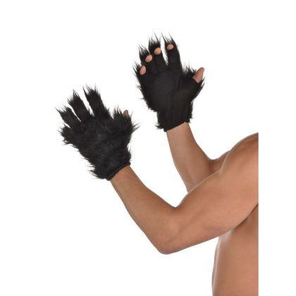 Black Furry Gloves