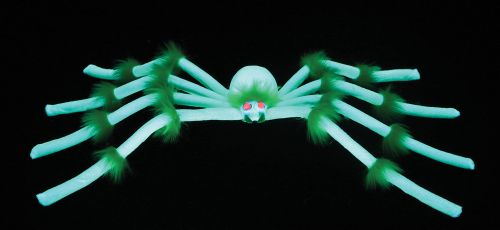 20" Black Light Spider in Green