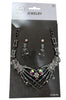 Black Skeleton Hand Earrings & Necklace