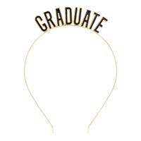 Headband with 'GRADUATE' text on a white background