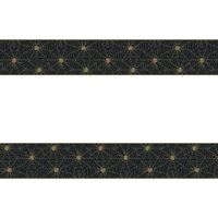 Black & Gold Spider Web Rectangular Plastic Table Cover  54