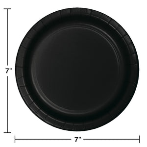 Black Velvet 7in Paper Plates 20ct  | Solids