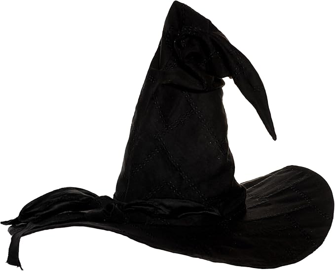 Black witch hat on a white background