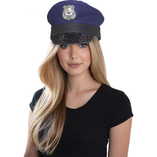Bling Police Hat - Adult