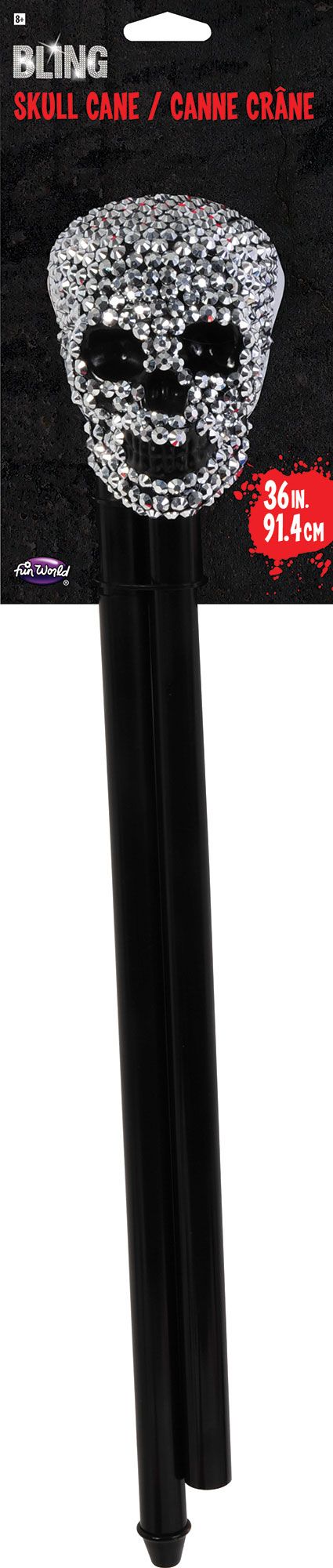 Bling Skull Cane 36"