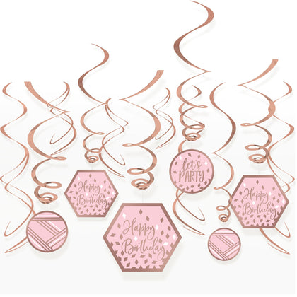 Blush Birthday Swirl Decoration
