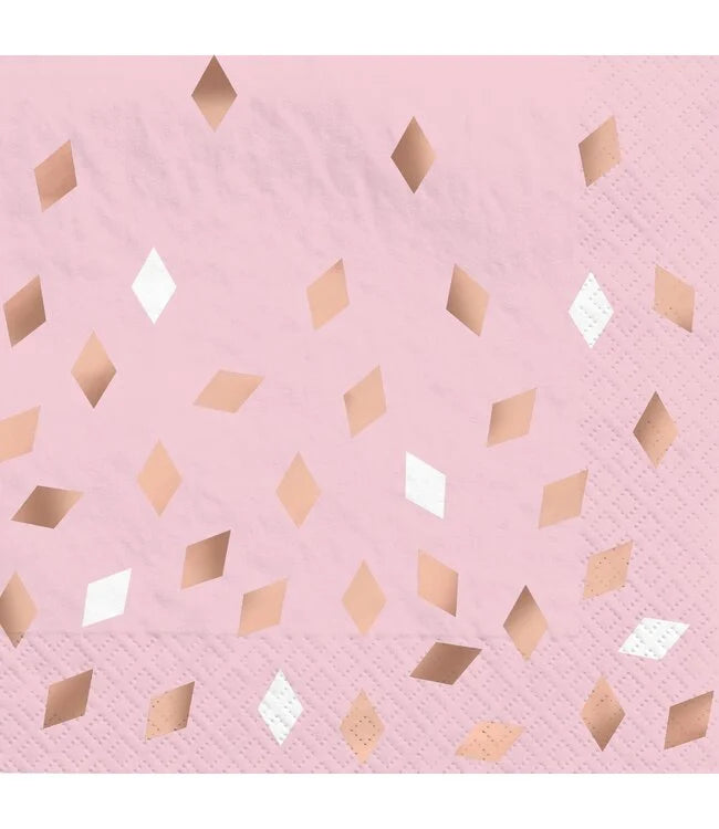 Blush Happy Birthday Lunch Napkins 16ct