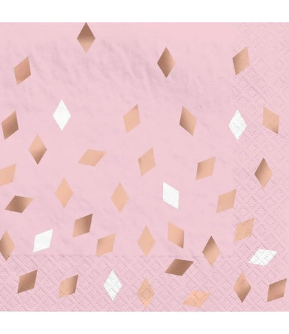 Blush Happy Birthday Lunch Napkins 16ct