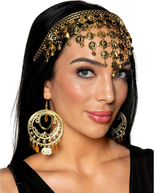 Bohemian Coin Headband and Earrings Set